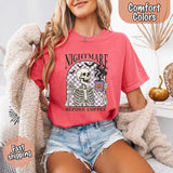 Nightmare Before Coffee Comfort Colors Shirt – Skeleton Funny Halloween Tee-T-Shirt-Gentleman.Clothing