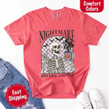 Nightmare Before Coffee Comfort Colors Shirt – Skeleton Funny Halloween Tee-T-Shirt-Gentleman.Clothing