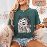 Nightmare Before Coffee Comfort Colors Shirt – Skeleton Funny Halloween Tee-T-Shirt-Gentleman.Clothing