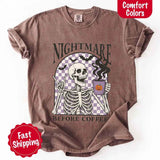Nightmare Before Coffee Comfort Colors Shirt – Skeleton Funny Halloween Tee-T-Shirt-Gentleman.Clothing