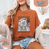 Nightmare Before Coffee Comfort Colors Shirt – Skeleton Funny Halloween Tee-T-Shirt-Gentleman.Clothing