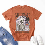 Nightmare Before Coffee Comfort Colors Shirt – Skeleton Funny Halloween Tee-T-Shirt-Gentleman.Clothing