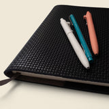Refillable A5 Leather Notebook Cover – Black Limited Edition-Notebook Cover-Gentleman.Clothing