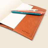 Refillable A5 Leather Notebook Cover – Tan Limited Edition-Notebook Cover-Gentleman.Clothing