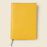 Refillable A5 Leather Notebook Cover – Yellow-Notebook Cover-Gentleman.Clothing