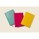 Refillable A5 Leather Notebook Cover – Yellow-Notebook Cover-Gentleman.Clothing