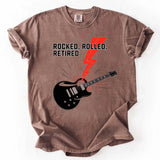 Rocked Rolled Retired T-Shirt – Funny Retirement Gift Shirt-T-Shirt-Gentleman.Clothing