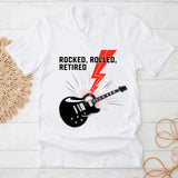 Rocked Rolled Retired T-Shirt – Funny Retirement Gift Shirt-T-Shirt-Gentleman.Clothing