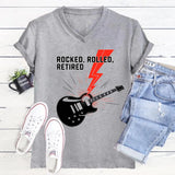 Rocked Rolled Retired T-Shirt – Funny Retirement Gift Shirt-T-Shirt-Gentleman.Clothing