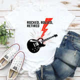 Rocked Rolled Retired T-Shirt – Funny Retirement Gift Shirt-T-Shirt-Gentleman.Clothing