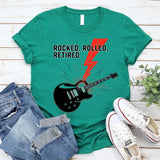 Rocked Rolled Retired T-Shirt – Funny Retirement Gift Shirt-T-Shirt-Gentleman.Clothing