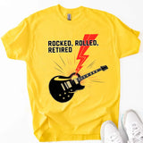 Rocked Rolled Retired T-Shirt – Funny Retirement Gift Shirt-T-Shirt-Gentleman.Clothing