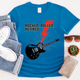 Rocked Rolled Retired T-Shirt – Funny Retirement Gift Shirt-T-Shirt-Gentleman.Clothing