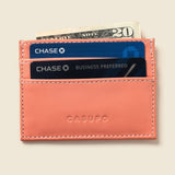 Slim Card Holder Wallet With RFID Protection - Pink-Slim Card Holder-Gentleman.Clothing