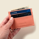Slim Card Holder Wallet With RFID Protection - Pink-Slim Card Holder-Gentleman.Clothing