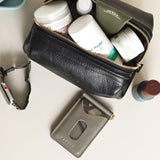 Toiletry Travel Bag - Black-Dopp Toiletry Bag-Gentleman.Clothing