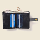 Wallet with Snap and Key Ring - Black Limited Edition-Small Bifold-Gentleman.Clothing
