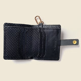Wallet with Snap and Key Ring - Black Limited Edition-Small Bifold-Gentleman.Clothing