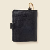 Wallet with Snap and Key Ring - Black-Small Bifold-Gentleman.Clothing