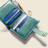Wallet with Snap and Key Ring - Green-Small Bifold-Gentleman.Clothing
