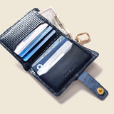 Wallet with Snap and Key Ring - Navy Limited Edition-Small Bifold-Gentleman.Clothing