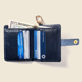 Wallet with Snap and Key Ring - Navy Limited Edition-Small Bifold-Gentleman.Clothing
