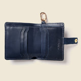 Wallet with Snap and Key Ring - Navy-Small Bifold-Gentleman.Clothing