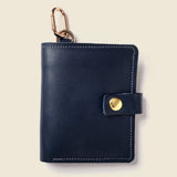 Wallet with Snap and Key Ring - Navy-Small Bifold-Gentleman.Clothing
