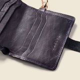 Wallet with Snap and Key Ring - Purple-Small Bifold-Gentleman.Clothing