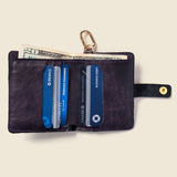 Wallet with Snap and Key Ring - Purple-Small Bifold-Gentleman.Clothing