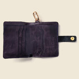Wallet with Snap and Key Ring - Purple-Small Bifold-Gentleman.Clothing
