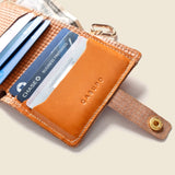 Wallet with Snap and Key Ring - Tan Limited Edition-Small Bifold-Gentleman.Clothing