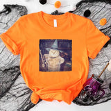Wizard Cat Halloween Shirt – Funny Cat Meme Graphic Tee-T-Shirt-Gentleman.Clothing