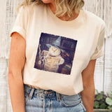 Wizard Cat Halloween Shirt – Funny Cat Meme Graphic Tee-T-Shirt-Gentleman.Clothing