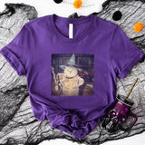 Wizard Cat Halloween Shirt – Funny Cat Meme Graphic Tee-T-Shirt-Gentleman.Clothing