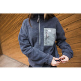 Women's Cropped Fleece - 1/4 Zip (Shadow)-Pullover-Gentleman.Clothing