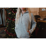 Women's Premium 1/4 Zip Pullover (Ash)-Pullover-Gentleman.Clothing