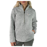 Women's Premium 1/4 Zip Pullover (Ash)-Pullover-Gentleman.Clothing