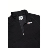 Women's Waffle 1/2 Zip (Black)-Shirts-Gentleman.Clothing