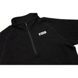 Women's Waffle 1/2 Zip (Black)-Shirts-Gentleman.Clothing