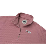 Women's Waffle 1/2 Zip (Carnation)-Shirts-Gentleman.Clothing