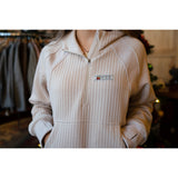 Women's Waffle Tech Hoodie (Stone)-Shirts-Gentleman.Clothing