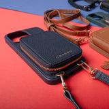 iPhone Case and Wallet with Long Strap - Navy-Gentleman.Clothing
