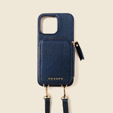 iPhone Case and Wallet with Long Strap - Navy-Gentleman.Clothing