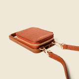 iPhone Case and Wallet with Long Strap - Tan-Gentleman.Clothing