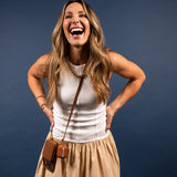 iPhone Case and Wallet with Long Strap - Tan-Gentleman.Clothing