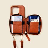 iPhone Case and Wallet with Long Strap - Tan-Gentleman.Clothing