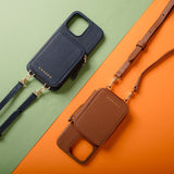 iPhone Case and Wallet with Long Strap - Tan-Gentleman.Clothing