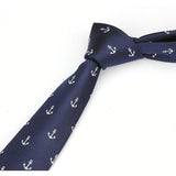 Anchor Print Collection Skinny Ties - 2 Colors & Styles-Skinny Ties-Gentleman.Clothing
