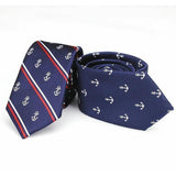 Anchor Print Collection Skinny Ties - 2 Colors & Styles-Skinny Ties-Gentleman.Clothing